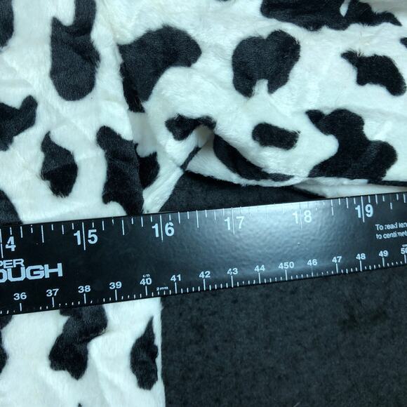 Vintage Misdemeanor Coat Black White Cow Print Boutique Animal Silk Lined S - Picture 8 of 13